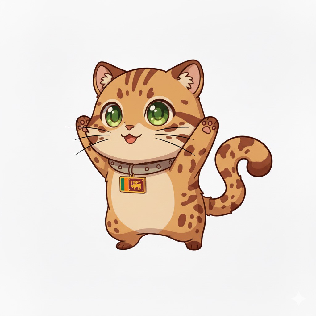 手を広げて喜ぶラスティくん