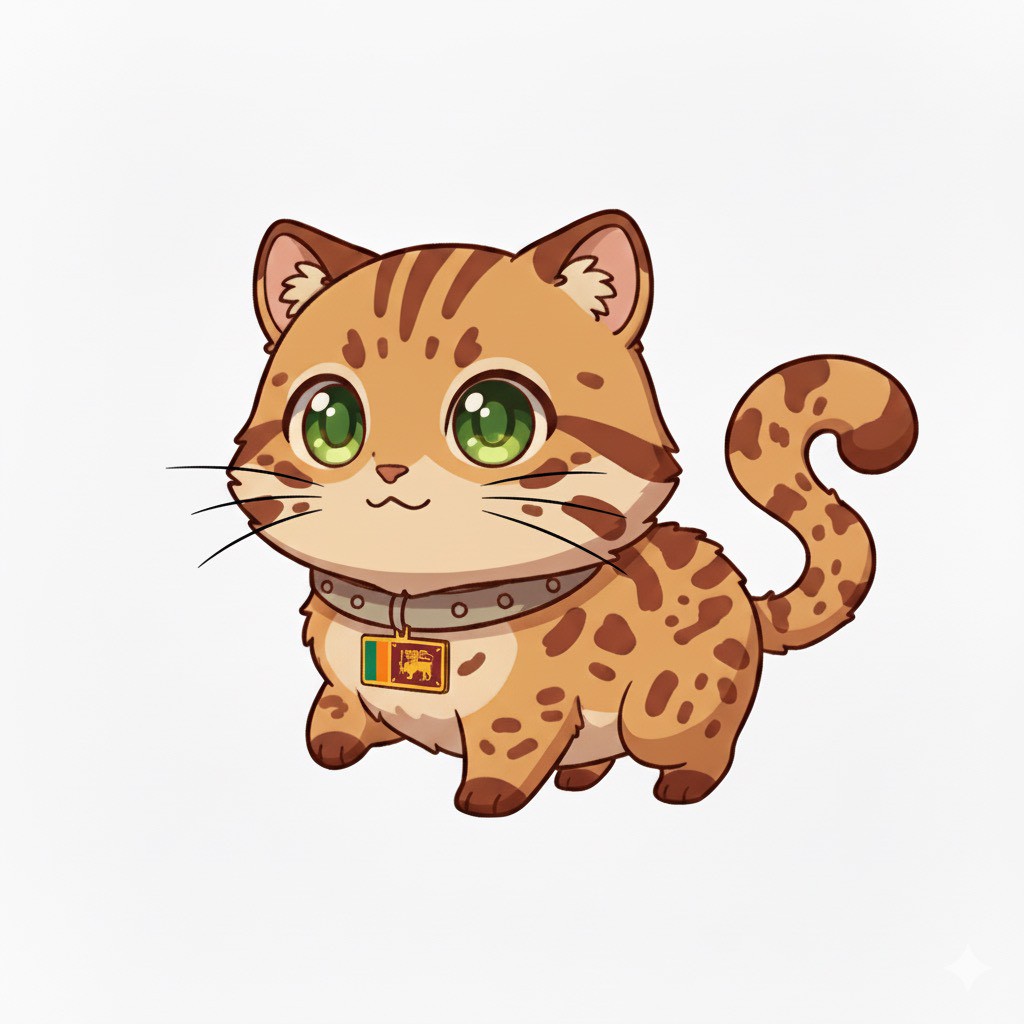 立っているラスティくん